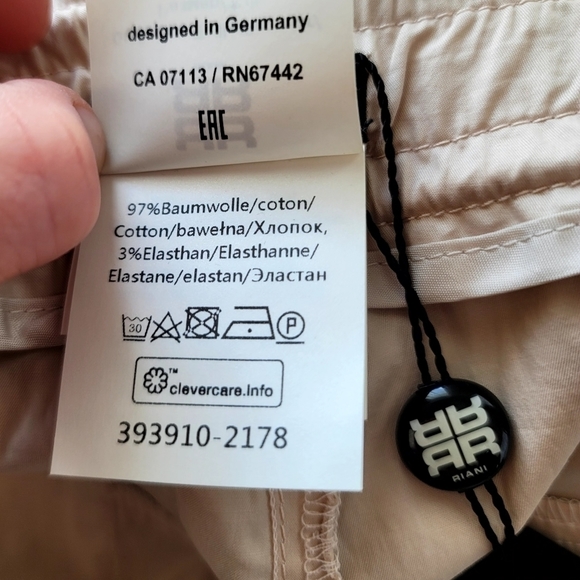 NWT RIANI Wide Fit Pants Color Ash Wood Size CA14 Germany 44 - Picture 7 of 11